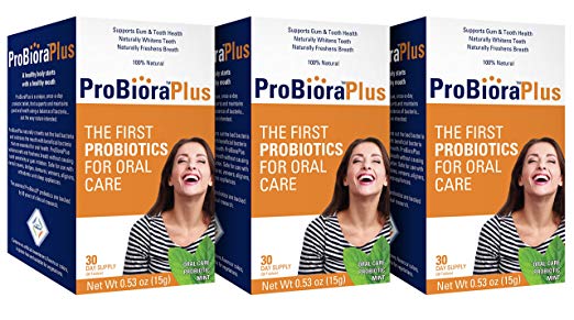 Evora Plus Probiotics for Oral Care Naturally Whitens Teeth Freshens Breath(Pack of 3)