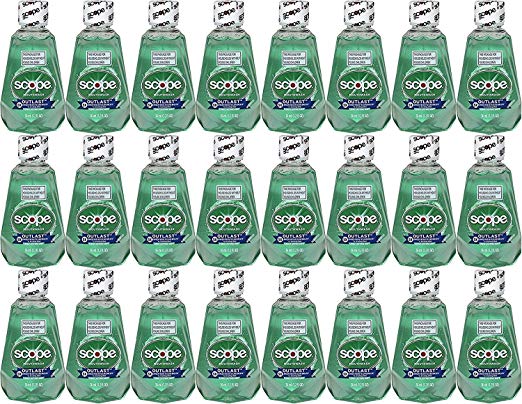 Scope Outlast Mouthwash, Long Lasting Mint, Travel Size, 1.2 Fl Ounce (Case of 24)