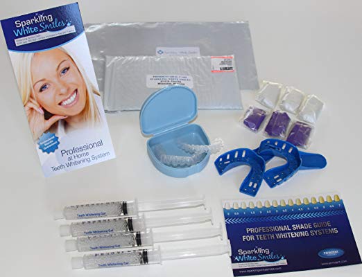 Professional Custom Teeth Tooth Whitening Trays. Includes 4 XL 10ml Syringes of 22% Gel. Order Lab Direct and Save! FDA approved materials! Made in USA!