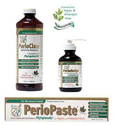 Oral Health Package - Includes PerioPaste™ Organic Toothpaste + PerioClear™ Organic Mouthwash + PerioScript™ Oral Cleansing Concentrate