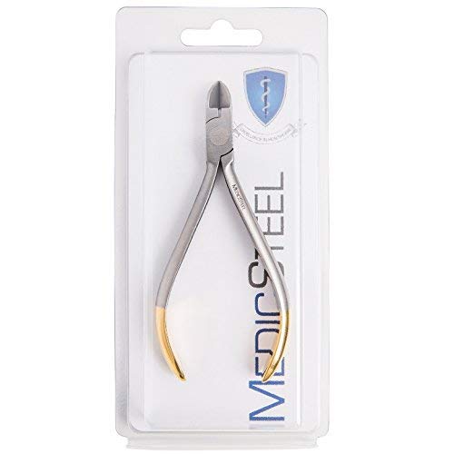 Hard Wire Cutter - Straight with Tungsten Carbide (T/C) Tips - Orthodontic Pliers 5 inch (12cm)