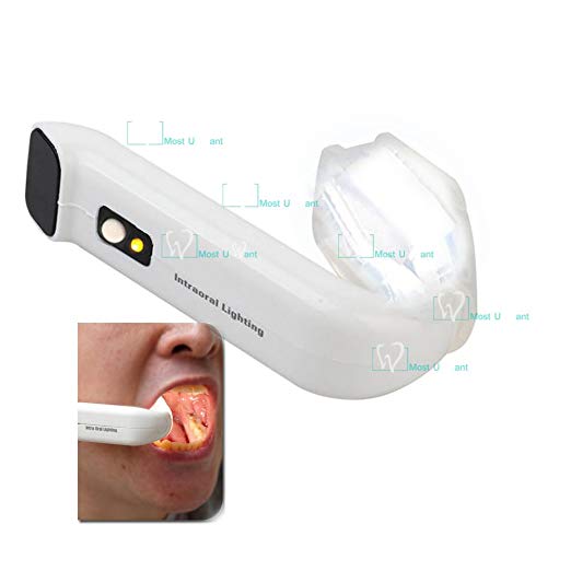 Dentist Wireless Rechargeable Intro Oral LED Lighting Easy Bite Block Light Lamp Suction Tip