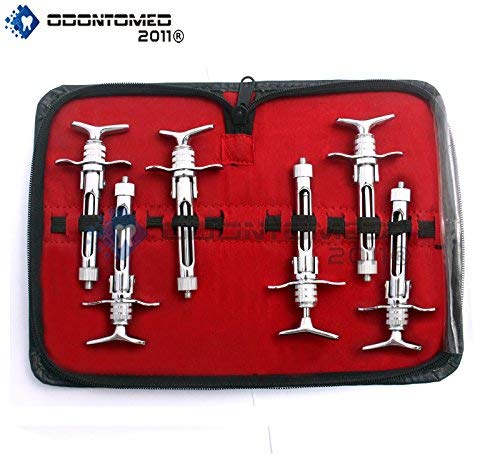 OdontoMed2011 GERMAN GRADE SET OF 6 DENTAL ASPIRATING SYRINGE DENTAL INSTRUMENTS 1.8CC ODM