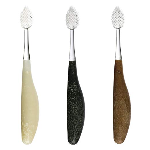 RADIUS - Source Toothbrush, Replacement-Head Technology and a Handle Made from Repurposed Materials, Colors May Vary (Super Soft, Pack of 3)