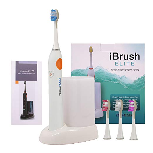 iBrush Elite SonicWave Electric Toothbrush with UV Sanitizer (White)