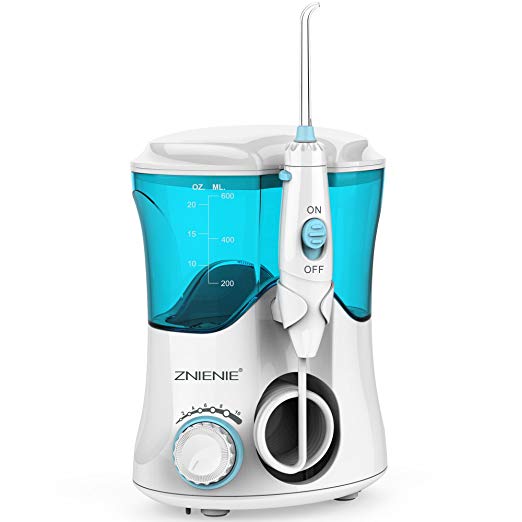 Water Flosser 10 Pressure Settings Water Pick 600ml High Capacity Oral Irrigator with 7 Multifunctional Tips for Family - FDA Approved