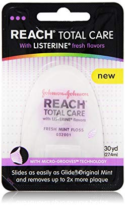 Reach Total Care floss with Listerine Fresh Flavors 30-Yard, (Pack of 12)