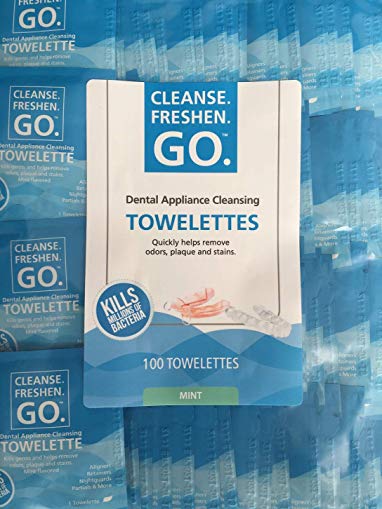 Dental Appliance Cleansing Towelettes (3 Month Supply) (100 Ct Bulk Bag)