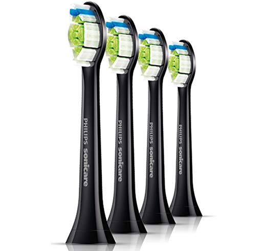 Philips Sonicare HX6064/33 DiamondClean Standard Size Black Toothbrush Heads (4 Pack)