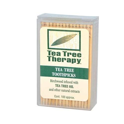 Tea Tree Therapy Toothpicks - 100 Toothpicks - Case Of 12