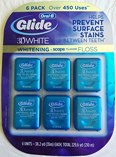 Oral B Glide 3D Whitening + Scope Flavor (6 Pack)